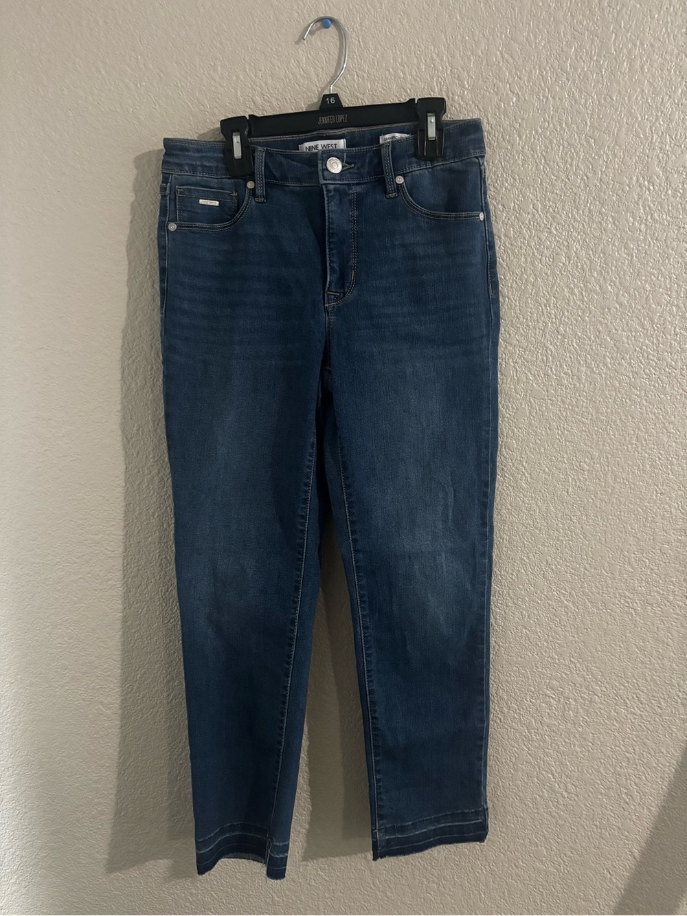 Nine West Deep Indigo High-Rise Straight Jeans